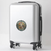 Sticker Bibliothèque livresque Chat POD Vector Art - Bibli (Sur valise)