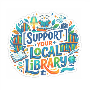 Sticker (Bibliothèques publiques) Soutenez votre bibliothè