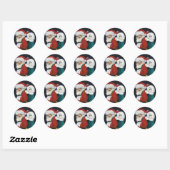 Sticker Bichon Frise et Santa Claus (Feuille)
