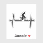 Sticker Bicycle Heartbeat - Cyclisme Heartbeat (Feuille)