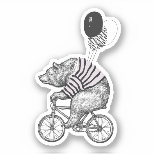 Sticker Bicyclette à ballon (Devant)