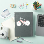 Sticker Bicyclette rose mignonne dessin de vélo néerlandai (Couverture iPad)