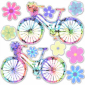 Sticker Bicyclettes et fleurs (Devant)