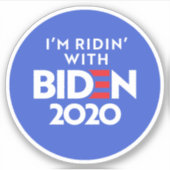 Sticker BIDEN 2020 - Ridin avec Biden (Devant)