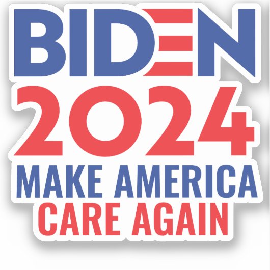 Sticker Biden 2024 : Rendre aux Etats-Unis leur intérêt (Recto)