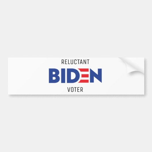 Sticker Biden Bumper pour les électeurs réticents (Devant)