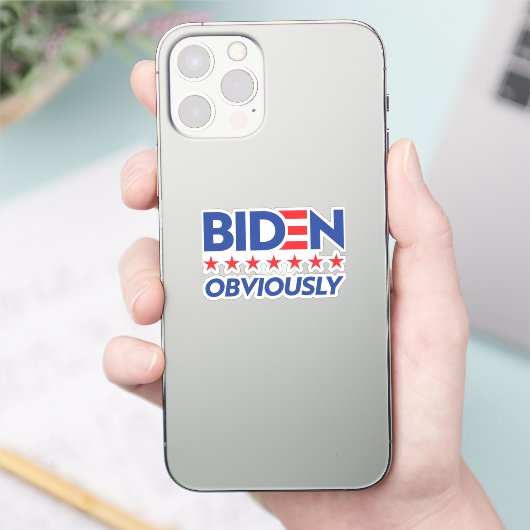Sticker Biden, Évidemment (Téléphone)