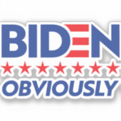 Sticker Biden, Évidemment (Recto)