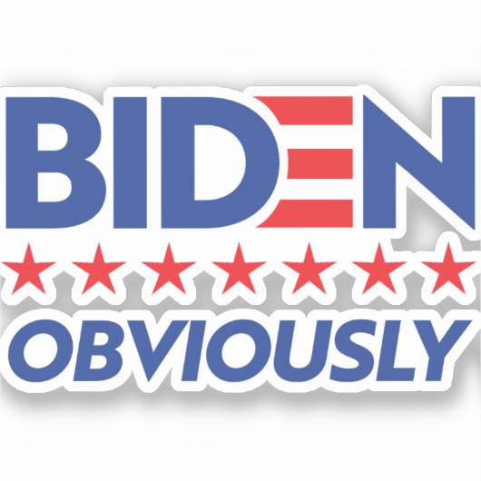Sticker Biden, Évidemment (Recto)