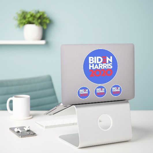 STICKER BIDEN HARRIS 2020 (Ordinateur portable sur le bureau)