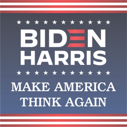 Sticker Biden Harris 2020 fait repenser l'Amérique (Devant)