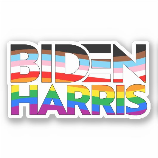 Sticker Biden Harris Fierté LGBTQ+ (Devant)