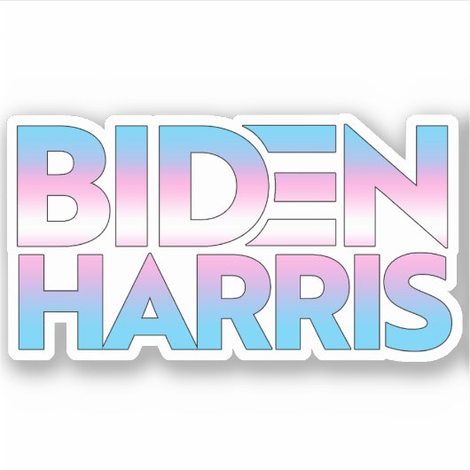 Sticker Biden Harris Fierté Trans (Devant)