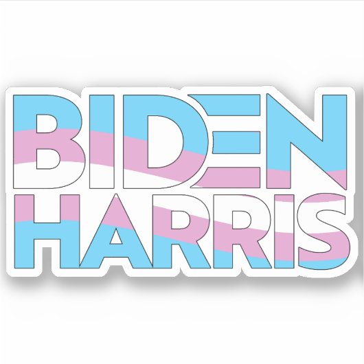 Sticker Biden Harris Fierté Trans (Devant)