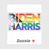 Sticker Biden Harris LGBTQ+ Progrès (Feuille)