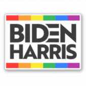 Sticker BIDEN HARRIS Pride Block (Devant)