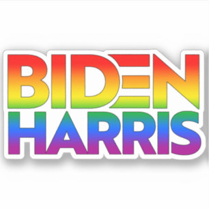 Sticker Biden Harris Pride Rainbow