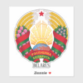 Sticker Biélorussie Drapeau Charme Carte Patriotique (Feuille)