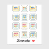 Sticker Bien fait, excellent travail, bon travail (Feuille)