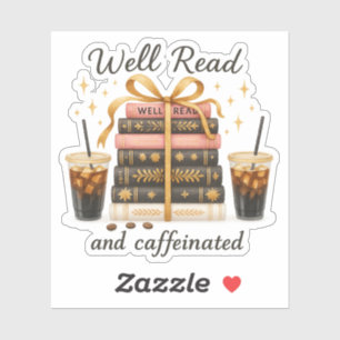 Sticker Bien lire et caféiné livre Lover livre livreTok ca