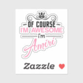 Sticker Bien sûr que je suis génial Je suis Amiri (Feuille)