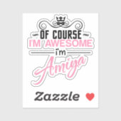 Sticker Bien sûr que je suis génial Je suis Amiya (Feuille)