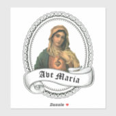 Sticker Bienheureuse Vierge Marie Mère triste Religieuse (Feuille)