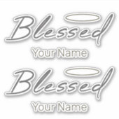 Sticker Bienheureux Halo Conception Religieuse Pour Don Ch (Devant)