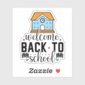 Sticker Bienvenue À L'École (Feuille)