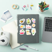 Sticker Bienvenue éléments de printemps ensemble 1 planner (Couverture iPad)