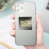 Sticker Bienvenue Mortels Foolish Drôle Citation Crâne Gho (Téléphone)