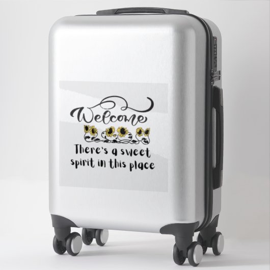 Sticker Bienvenue Sunflower (Sur valise)