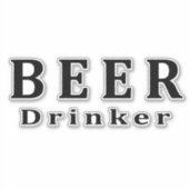 Sticker Bière, buveur de bière (Devant)