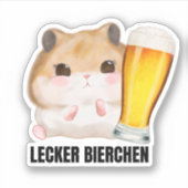 Sticker Bière Tasty X Sad Hamster Mème Bière Blé (Devant)
