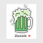 Sticker Bière verte de la Saint Patrick (Feuille)