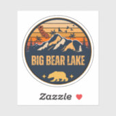 Sticker Big Bear Lake, Californie (Feuille)
