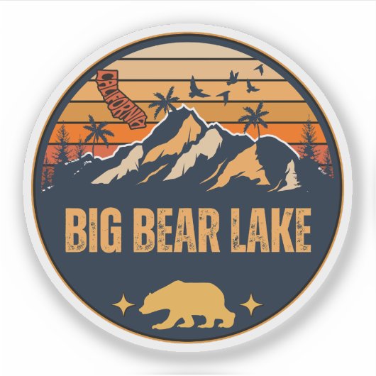 Sticker Big Bear Lake, Californie (Devant)