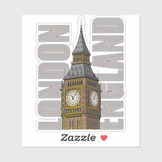 Sticker Big Ben Horloge Tower Londres Angleterre Royaume-U (Feuille)