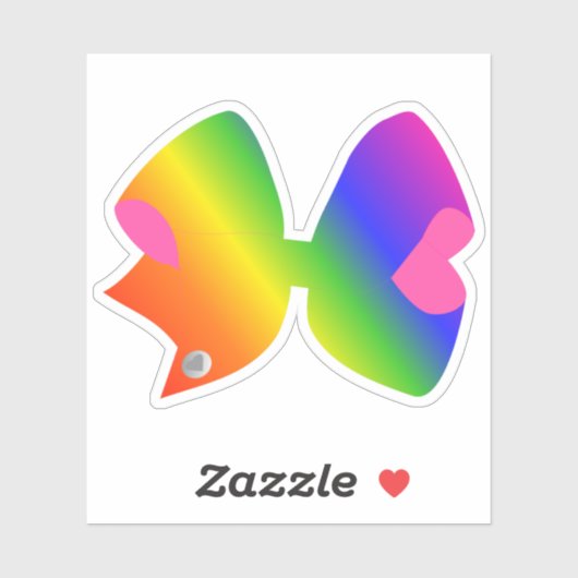 Sticker Big Bright Rainbow Bow (Feuille)