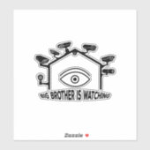 Sticker Big Brother est en train de regarder (Feuille)