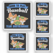 Sticker Big Brother Little Brother - Joueurs De Baseball (Devant)