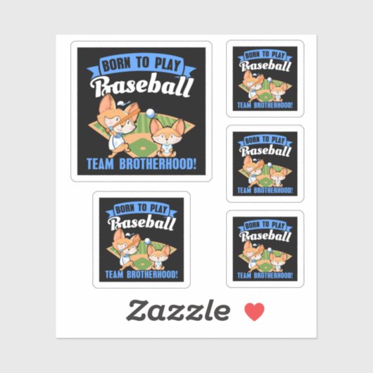 Sticker Big Brother Little Brother - Joueurs De Baseball (Feuille)