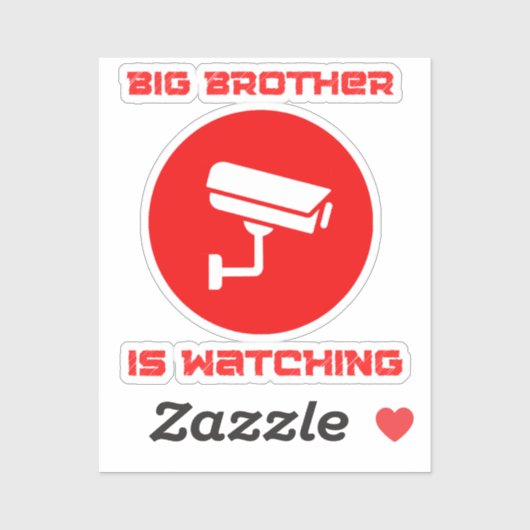 Sticker Big Brother regarde 1984 ingsoc (Feuille)