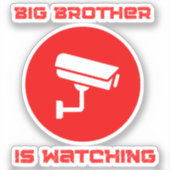 Sticker Big Brother regarde 1984 ingsoc (Recto)