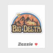 Sticker Big Delta, Alaska (Feuille)