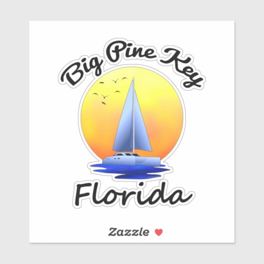 Sticker Big Pine Key Florida Keys voile (Feuille)