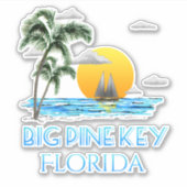 Sticker Big Pine Key Florida Keys voile (Devant)