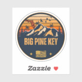 Sticker Big Pine Key, Floride (Feuille)