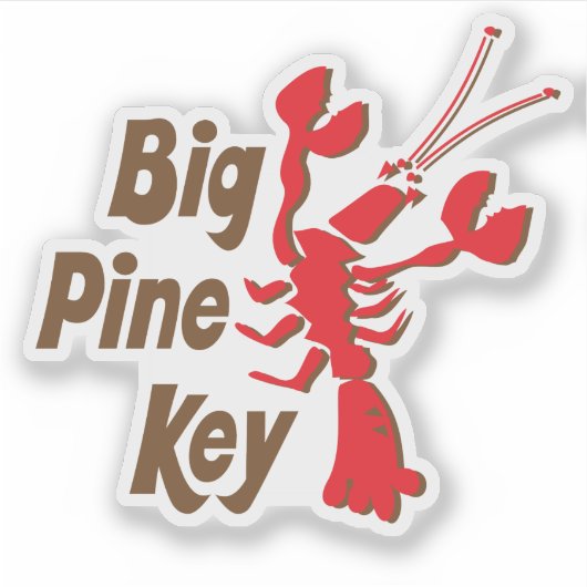Sticker Big Pine Key Floride avec design homard (Devant)