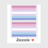 Sticker Bigender Pride (Feuille)
